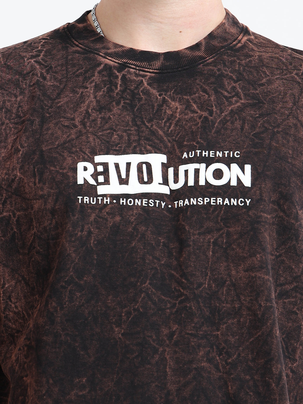 OVERSIZED PRINTED TSHIRTS | DARK BROWN