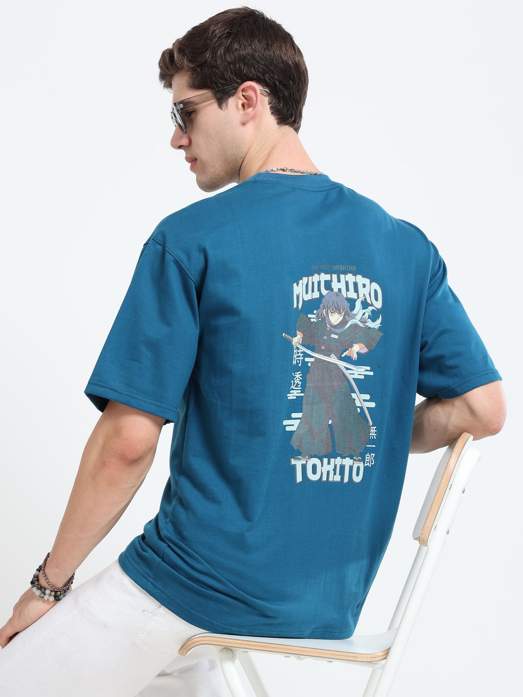 OVERSIZED PRINTED TSHIRTS | LIGHT BLUE