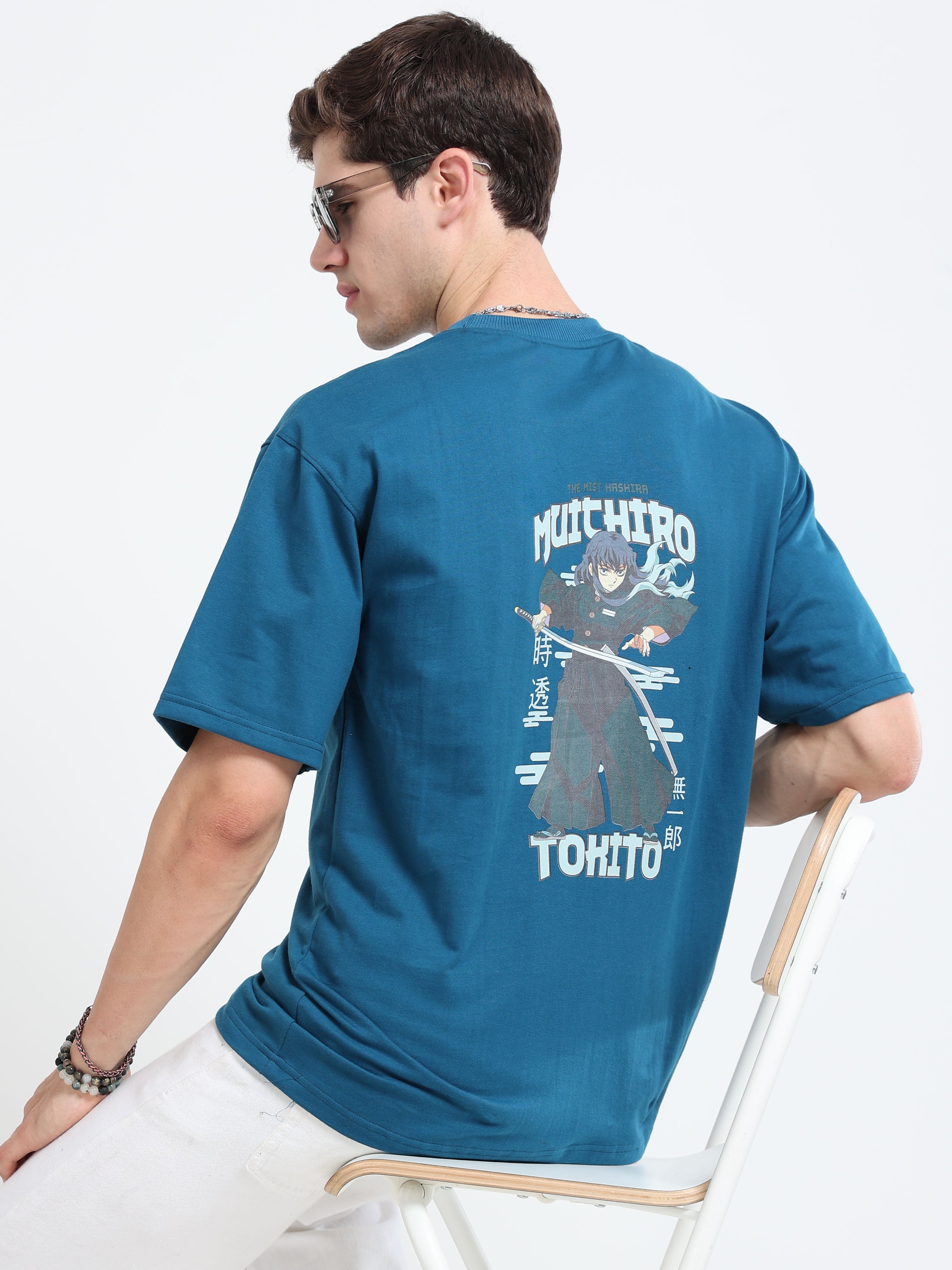 OVERSIZED PRINTED TSHIRTS | LIGHT BLUE