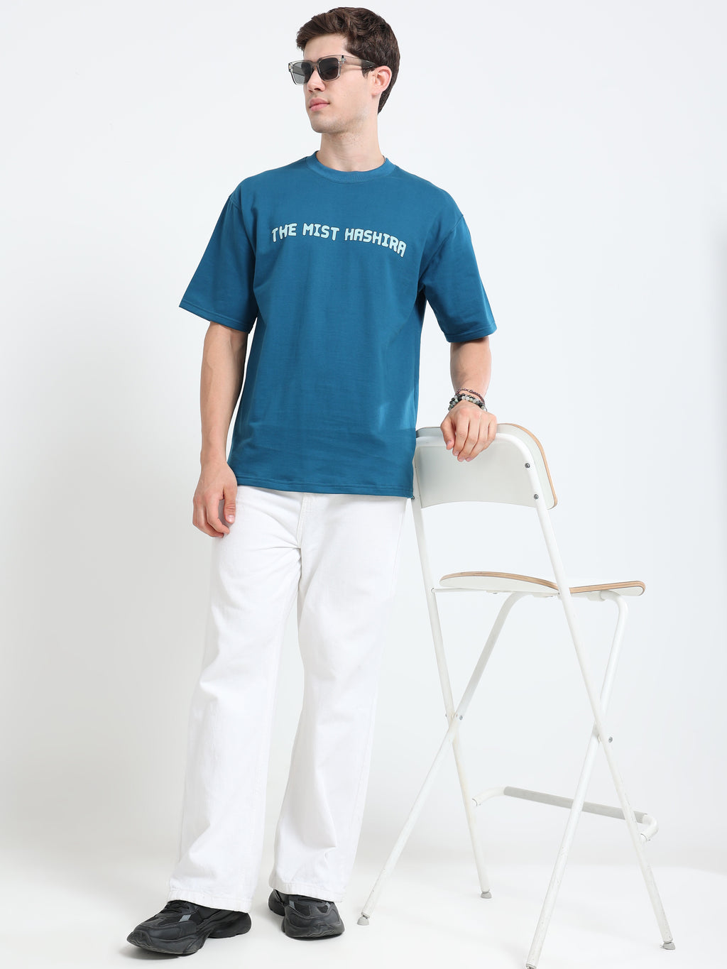 OVERSIZED PRINTED TSHIRTS | LIGHT BLUE
