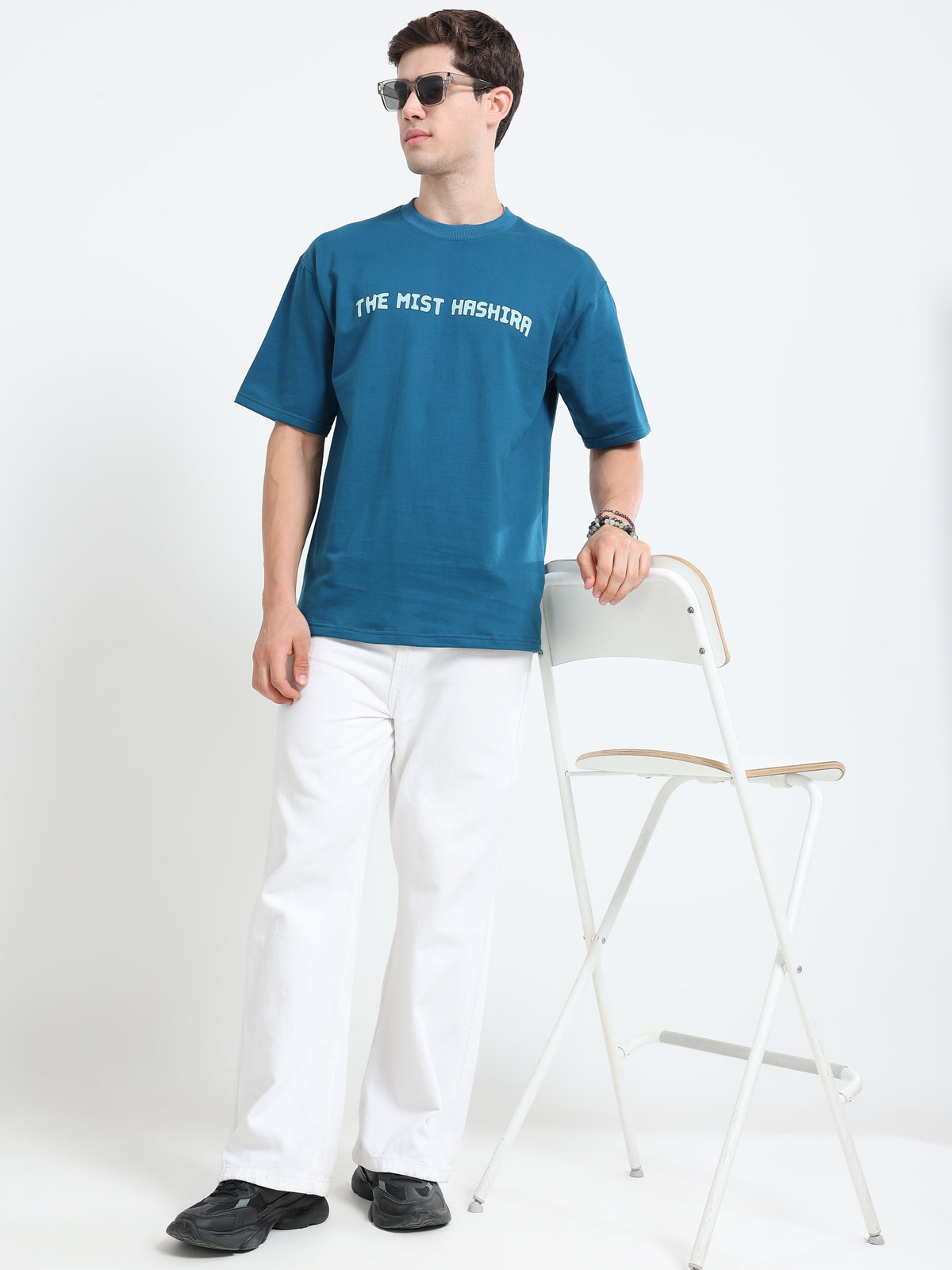 OVERSIZED PRINTED TSHIRTS | LIGHT BLUE
