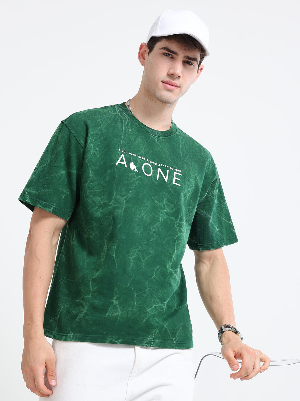 OVERSIZED PRINTED TSHIRTS | DARK GREEN