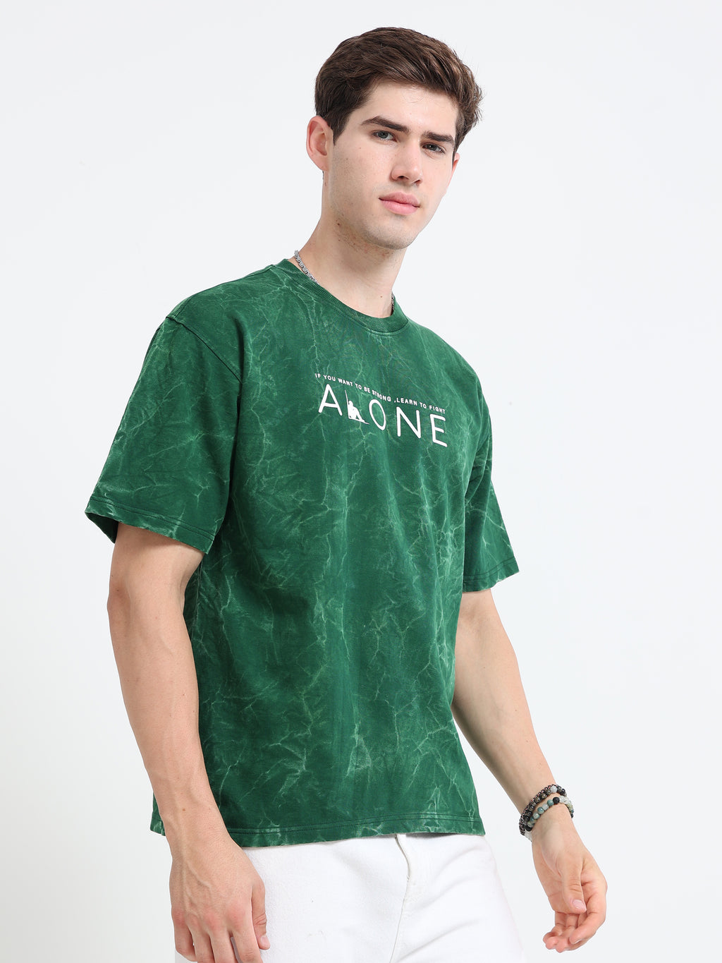 OVERSIZED PRINTED TSHIRTS | DARK GREEN