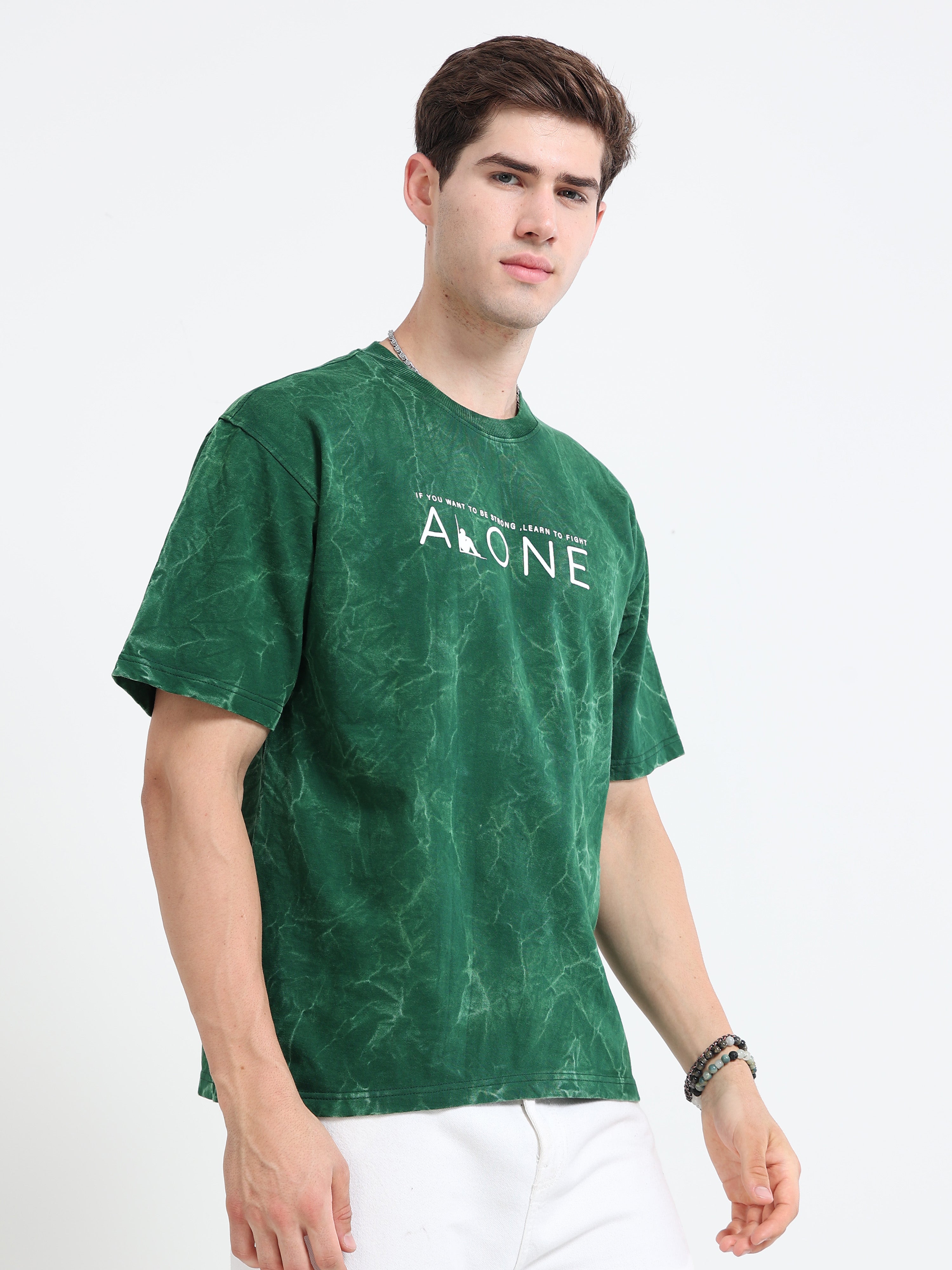 OVERSIZED PRINTED TSHIRTS | DARK GREEN