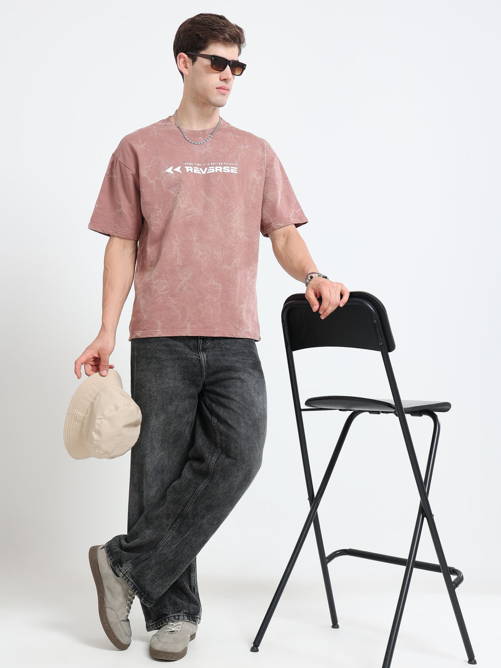 OVERSIZED PRINTED TSHIRTS | LIGHT PINK