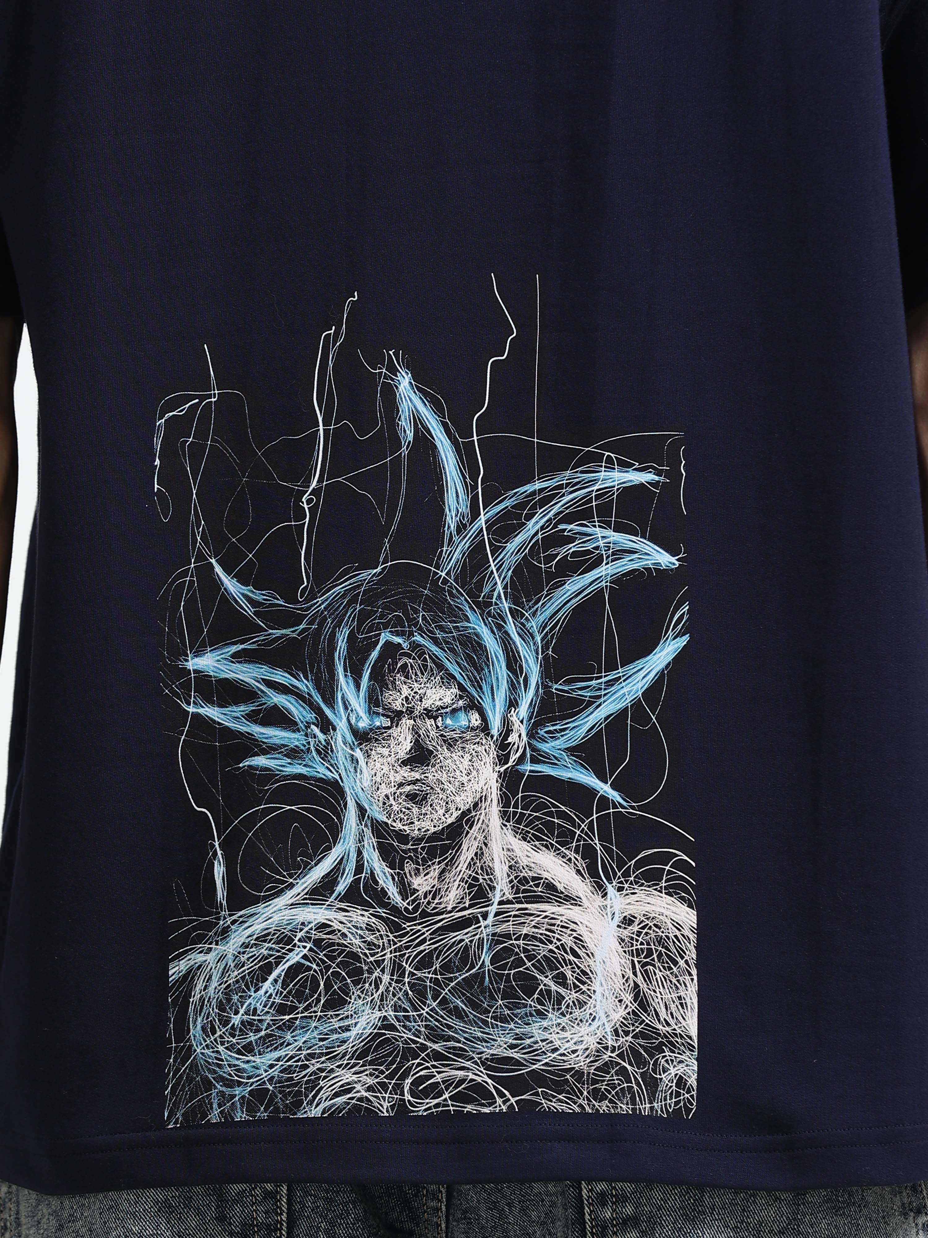 OVERSIZED PRINTED TSHIRTS | NAVY BLUE