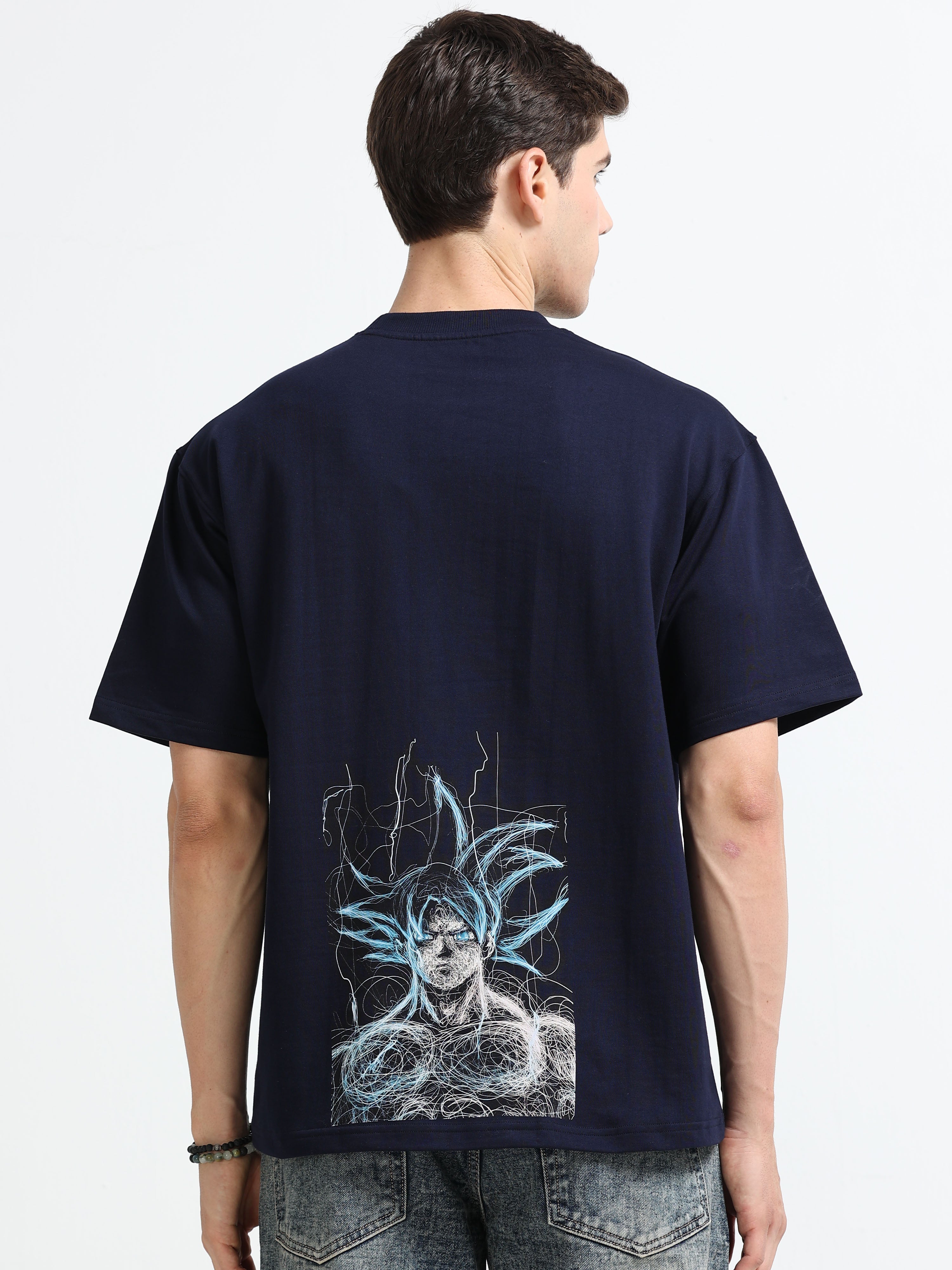 OVERSIZED PRINTED TSHIRTS | NAVY BLUE