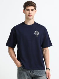 OVERSIZED PRINTED TSHIRTS | NAVY BLUE