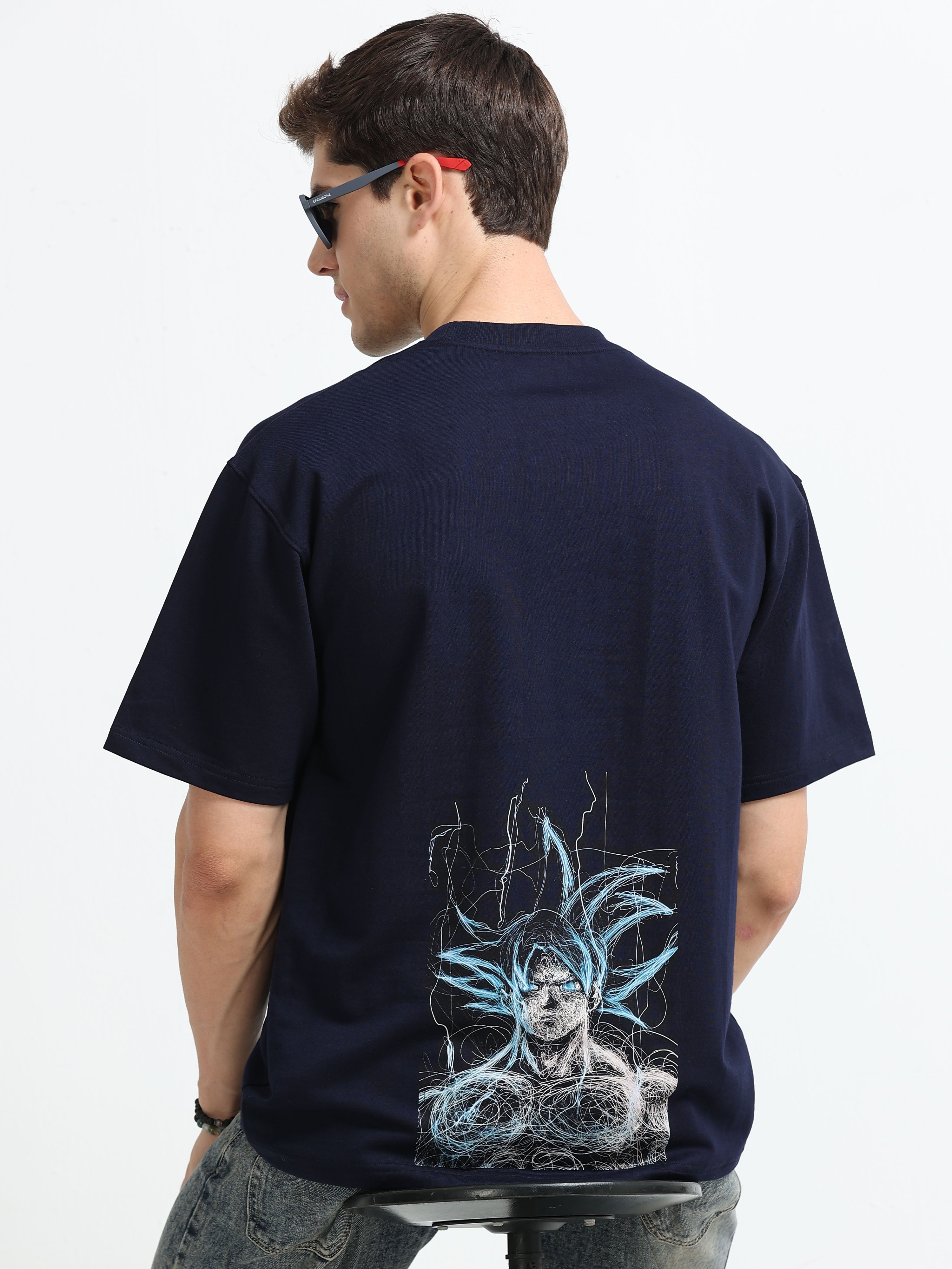 OVERSIZED PRINTED TSHIRTS | NAVY BLUE